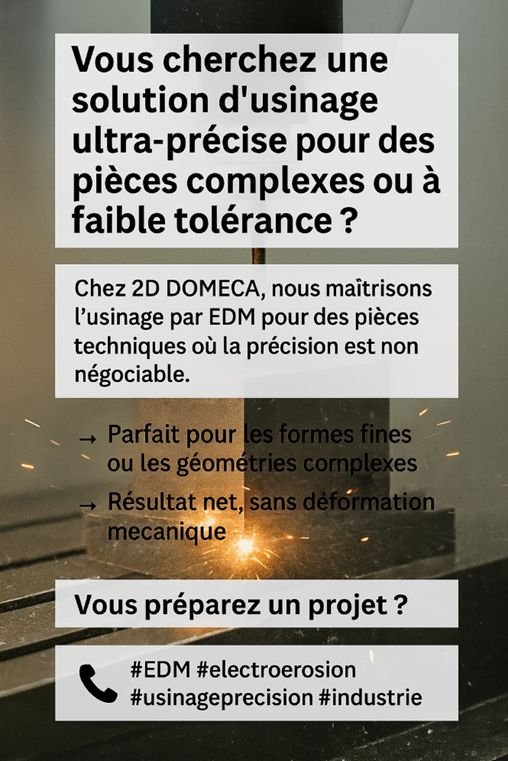 Machine d'électroérosion EDM 2D DOMECA en action